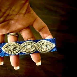 Royal Blue Wedding Garter. Vintage Garter, Wedding Garter Belt-Something Blue